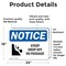 Signmission Steep Drop Off No Passage Sign With Symbol, 24 in W x Rectangle, Vinyl Decal OS-2PACK-NS-D-1824-L-18455 - alternate 4
